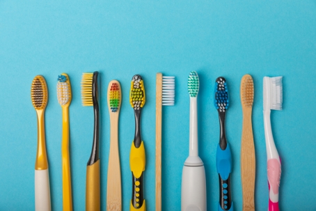 Different types of toothbrushes